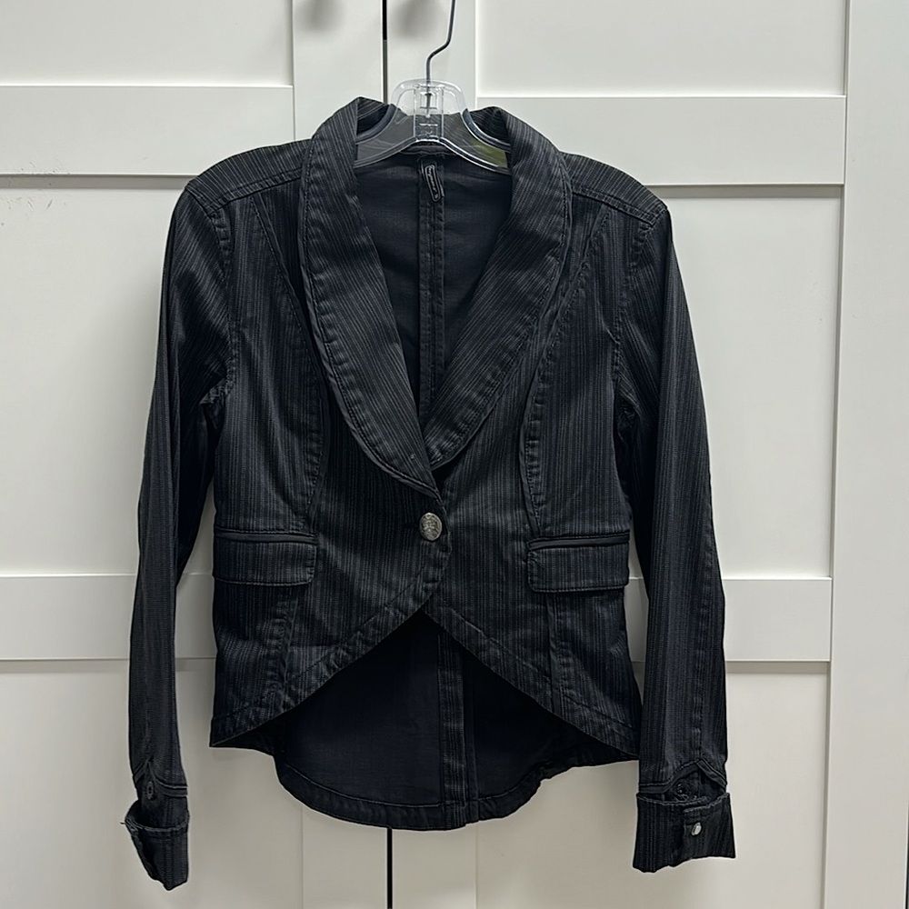 Black pin stripe jacket